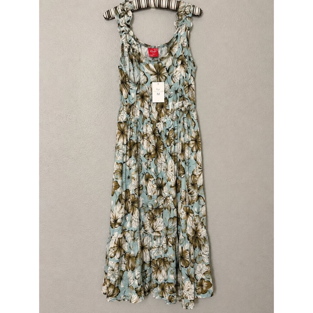 Rage floral tiered midi dress